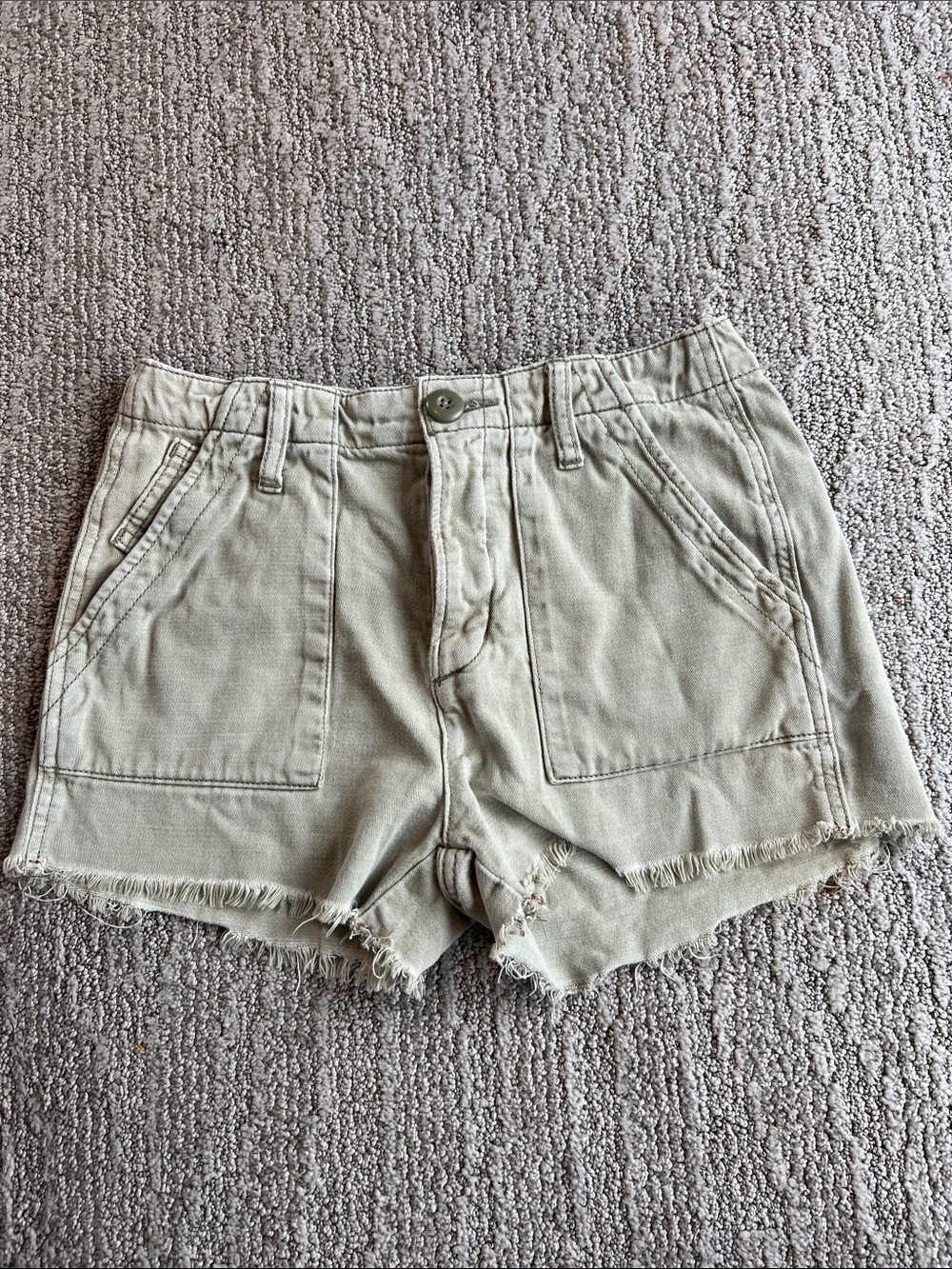 American Eagle Green Cutoffs